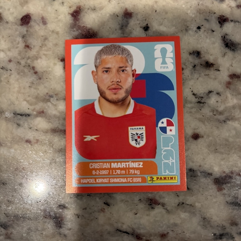 Panini FIFA Sticker Cristian Martinez Red Parallel PAN 10 Panama 2026 Rare